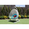 Pátio ao ar livre Garden Wicker Swing Chair PE Rattan Hammock